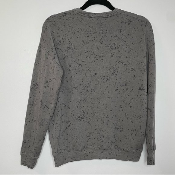 Athleta Studio to Street Print Splatter Sweatshirt Charcoal - Picture 3 of 6
